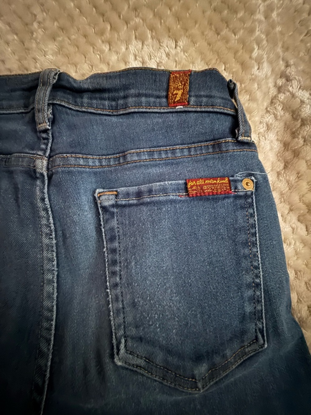 7 For All Mankind The Slim Cigarette Jeans Sz 25 - Picture 11 of 12